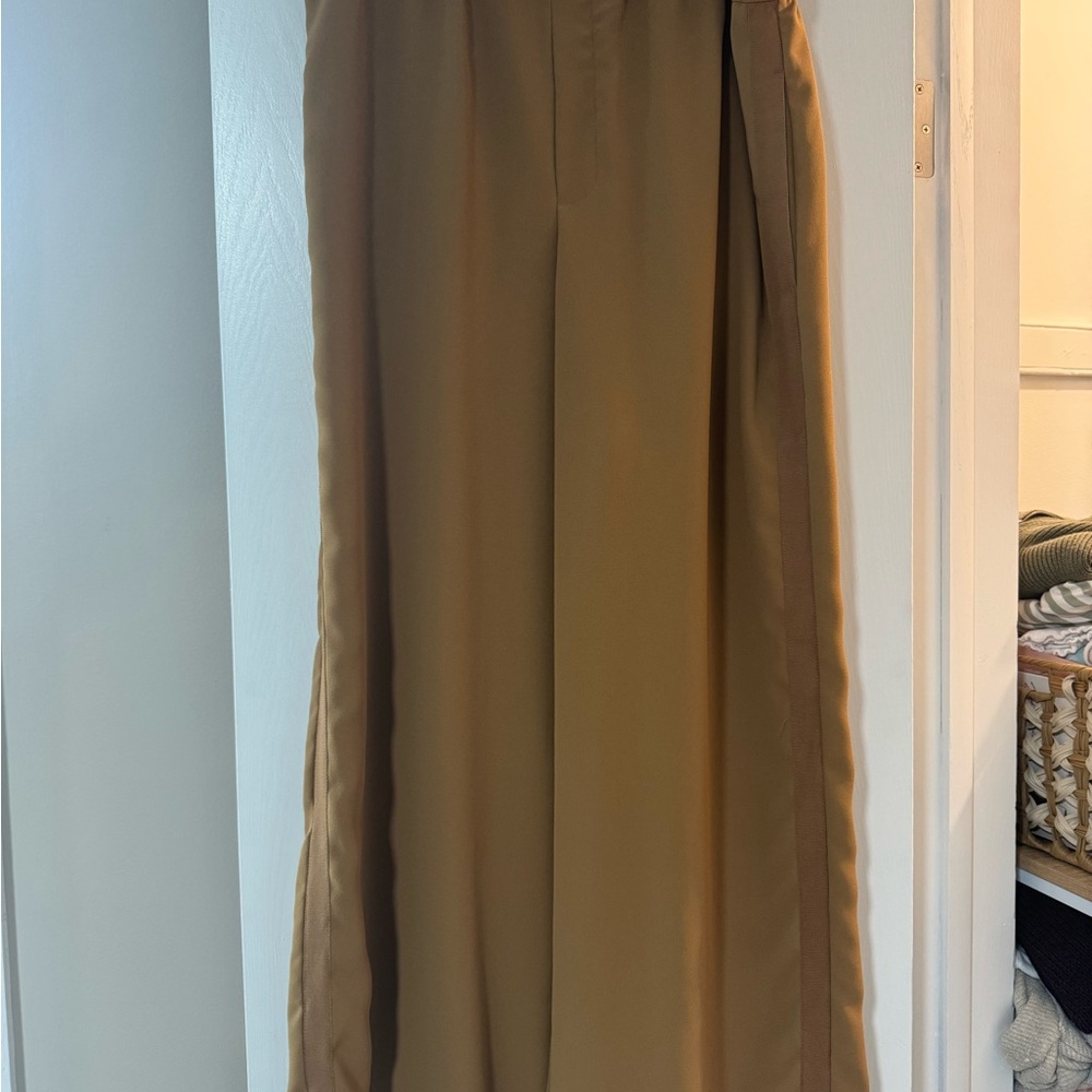 Anthropologie Tan Wide-Leg Pants